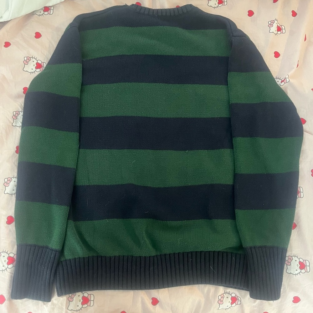 coquette downtown girl blue striped brandy melville John Galt baggy sweater